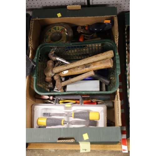 274 - 2 boxes of tools, work bags, etc