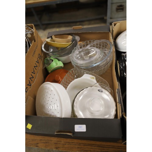 283 - 6 boxes of kitchen ware