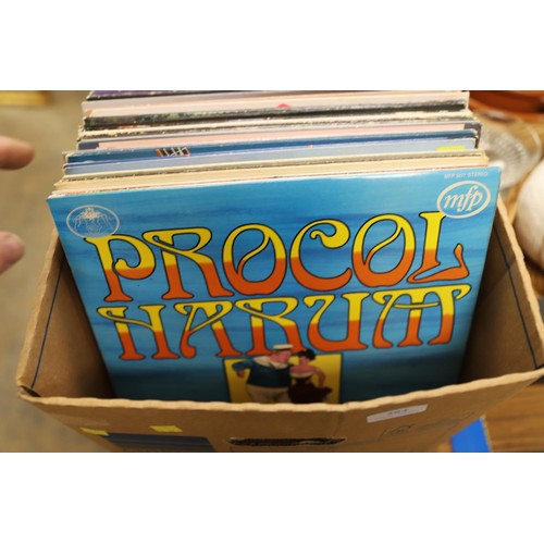 284 - 2 boxes of good condition records, incl The Hollies, Linda Ronstadt, etc