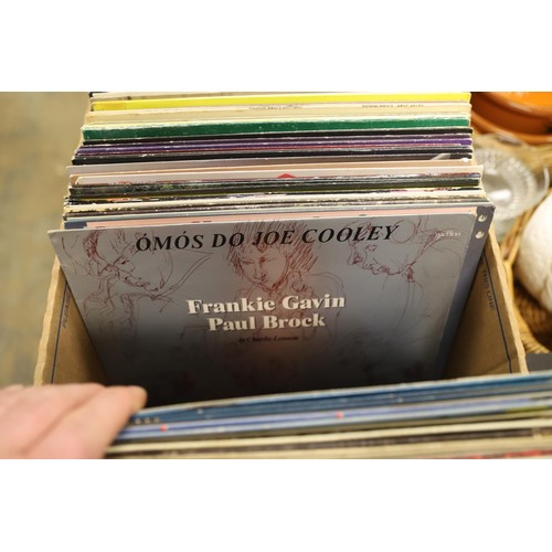 284 - 2 boxes of good condition records, incl The Hollies, Linda Ronstadt, etc