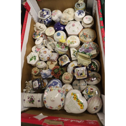 341 - 2 boxes of trinket boxes various styles