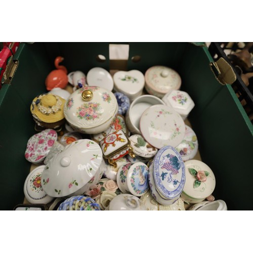 341 - 2 boxes of trinket boxes various styles