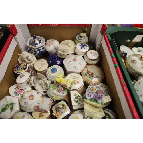 341 - 2 boxes of trinket boxes various styles