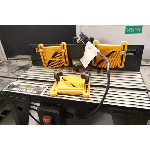 348 - Power G router table - warranted until 12 noon Tuesday following the above sale