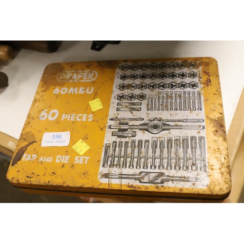 350 - Draper 60 pieces tap & die set