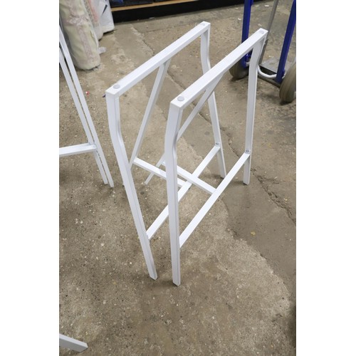 353 - 2 Ikea linnmon tables & trestles, 150 x 75cm