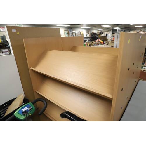 359 - Double sided bookshelf on wheels