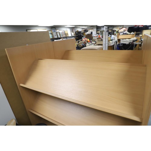 359 - Double sided bookshelf on wheels