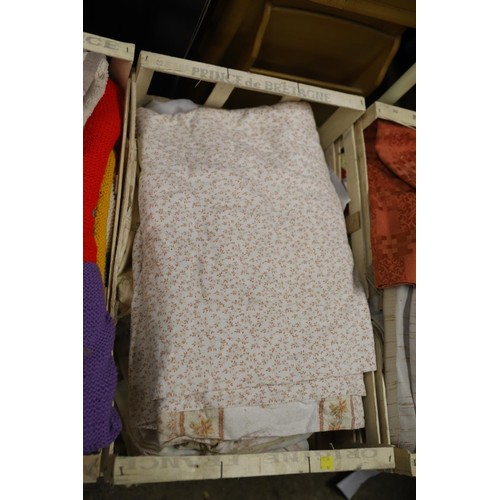 363 - 10 boxes of assorted linen, towels, etc