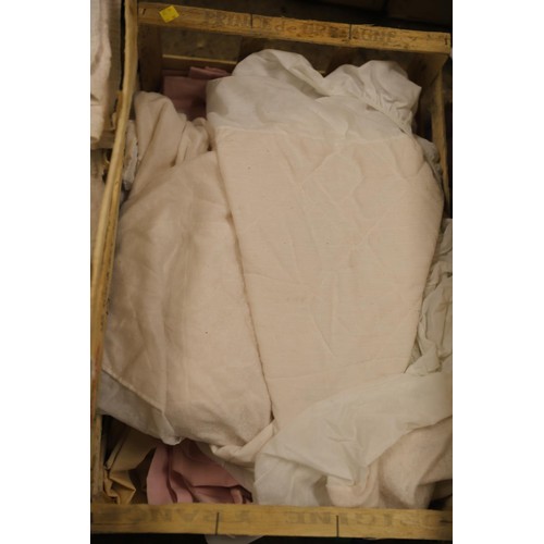 364 - 7 boxes of assorted towels, linen, etc