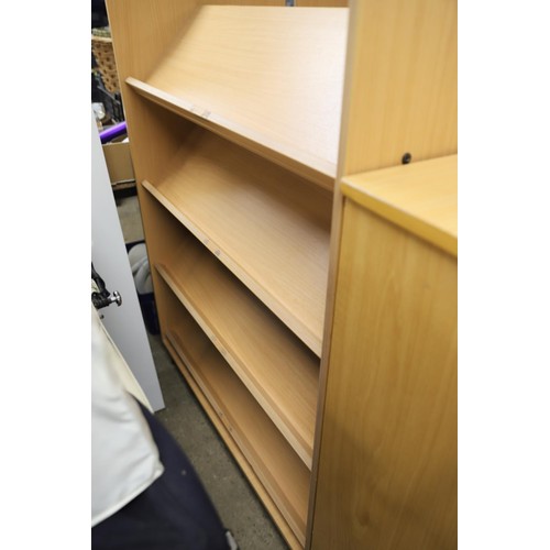 374 - Double sided bookshelf on wheels