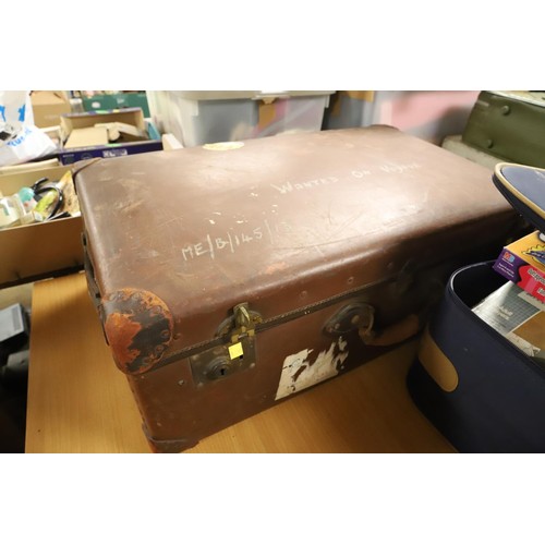 380 - 2 leather suitcases