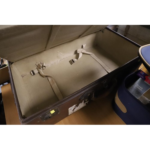 380 - 2 leather suitcases