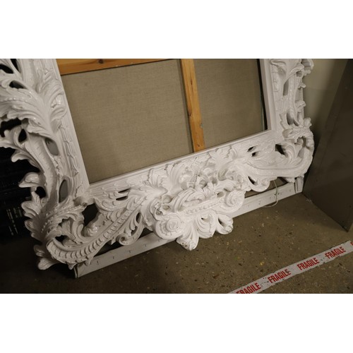 434 - Extra large decorative white rococo style frame