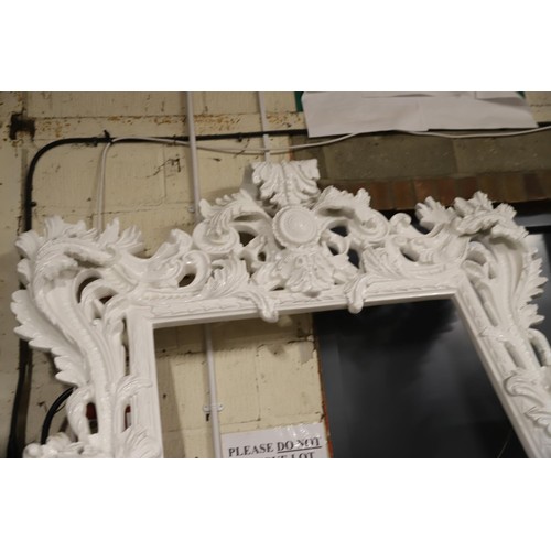 434 - Extra large decorative white rococo style frame