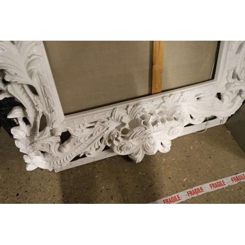 434 - Extra large decorative white rococo style frame