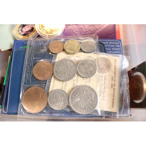 454 - tray of various coins