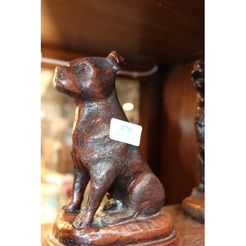 478 - Various dog sculptures/figures, incl Heredities bronzed resin by Pauline Parsons