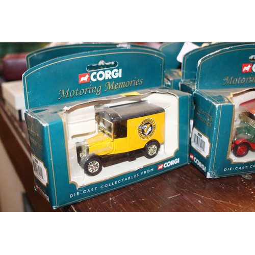 487 - 6 boxed Corgi motoring memories die cast model vehicles