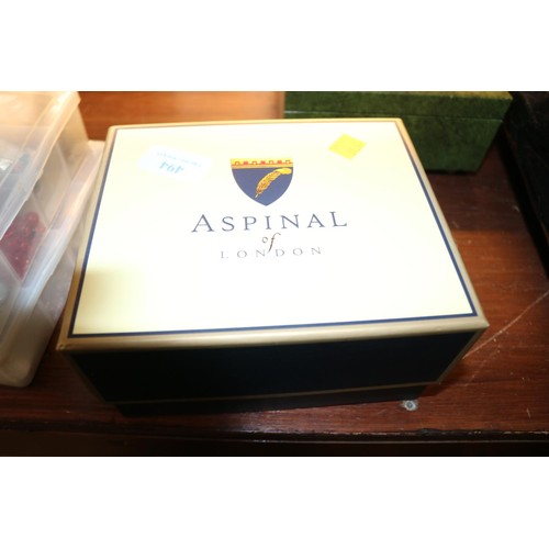 494 - New Aspinal of London pink jewellery box