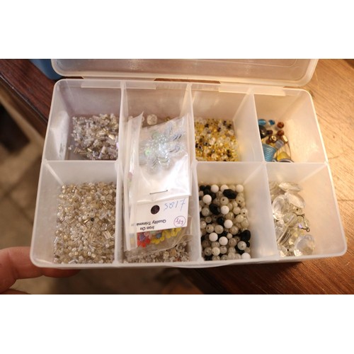 501 - 6 boxes of beads/jewellery finding and more