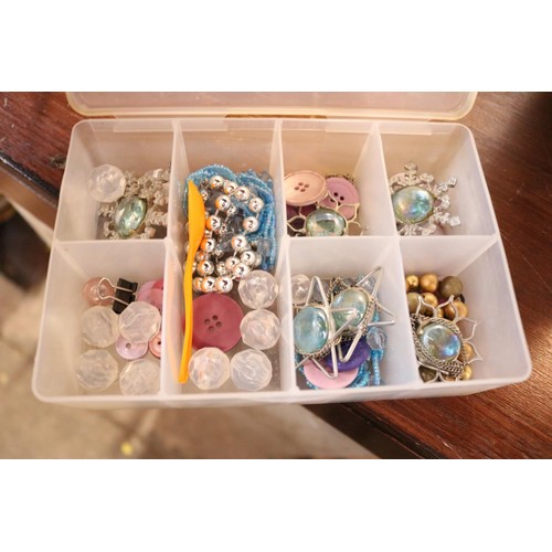 501 - 6 boxes of beads/jewellery finding and more