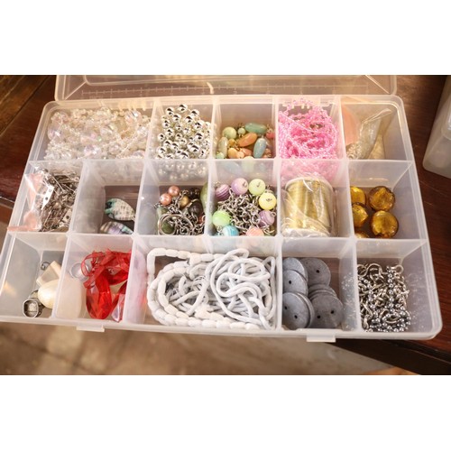 501 - 6 boxes of beads/jewellery finding and more