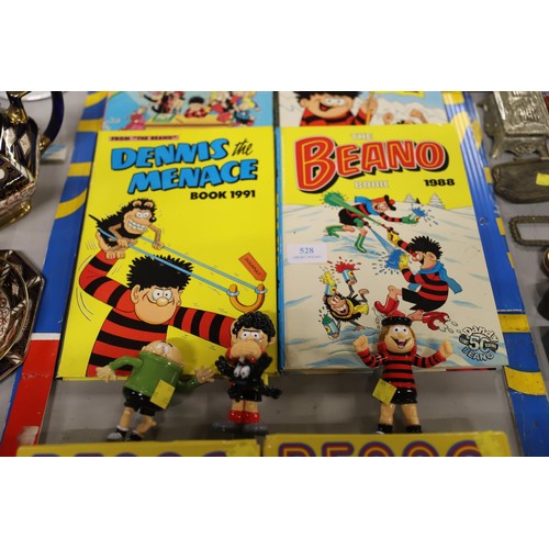 528 - Beano promotional marble sets & annuals, etc