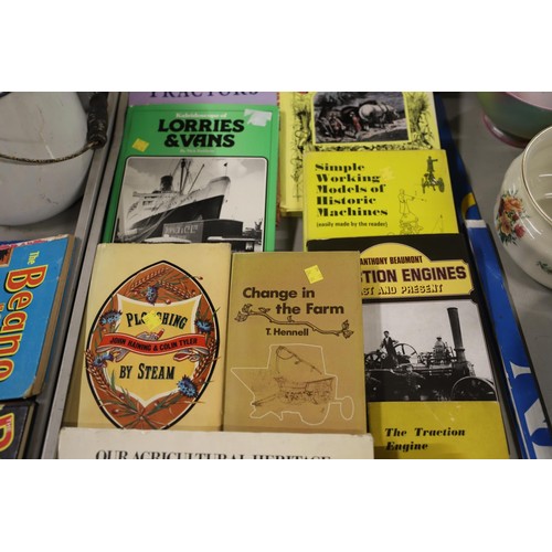 531 - Farming books with lorry & traction engine books