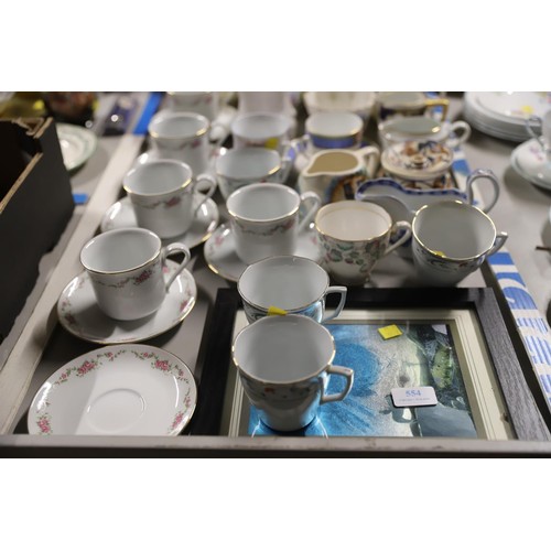 554 - 2 boxes of crockery, incl Chinese pots x2