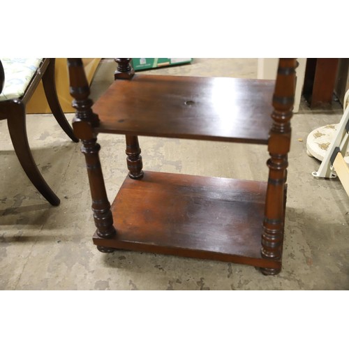 565 - 3 tier mahogany what-not/washstand