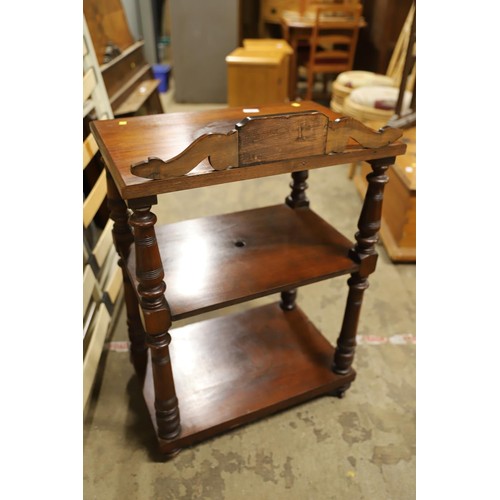 565 - 3 tier mahogany what-not/washstand