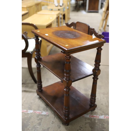 565 - 3 tier mahogany what-not/washstand