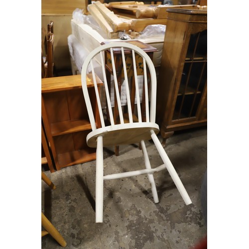 608 - Pair of white chairs