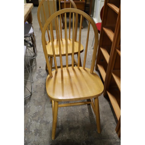 609 - Pair of pine chairs