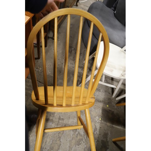 609 - Pair of pine chairs