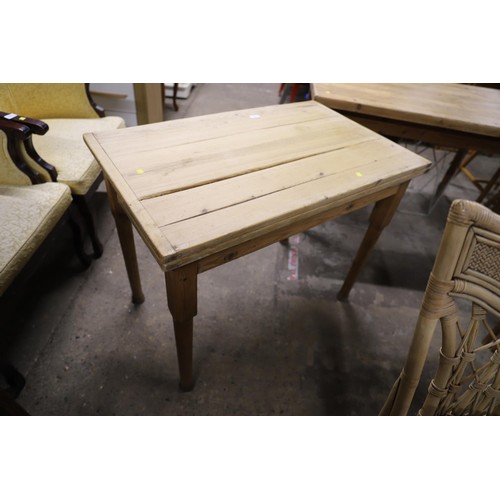 612 - Old pine table with drawer