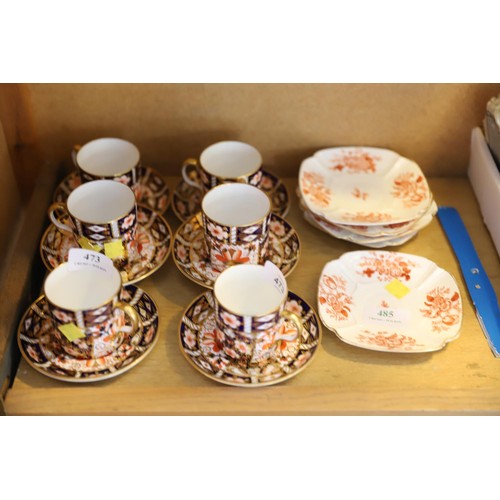 427 - Crown Derby coffee set & odd saucers