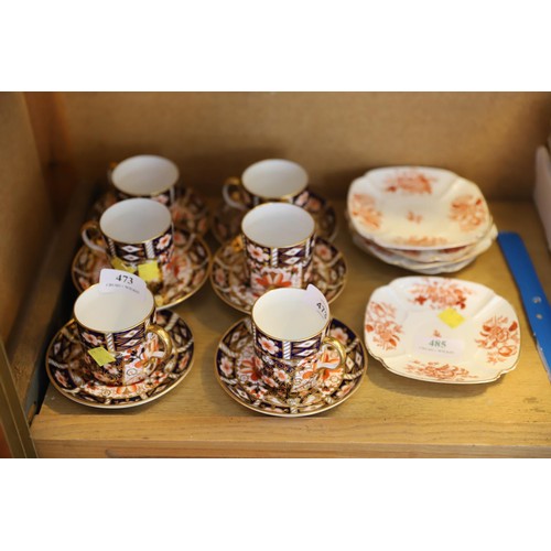 427 - Crown Derby coffee set & odd saucers