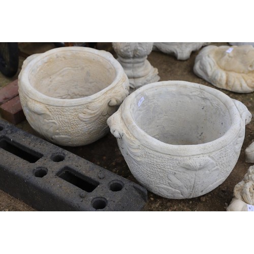 43 - 2 x scroll handle pots