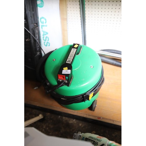 93 - Green numatic hoover - warranted until 12 noon Tuesday following the above sale