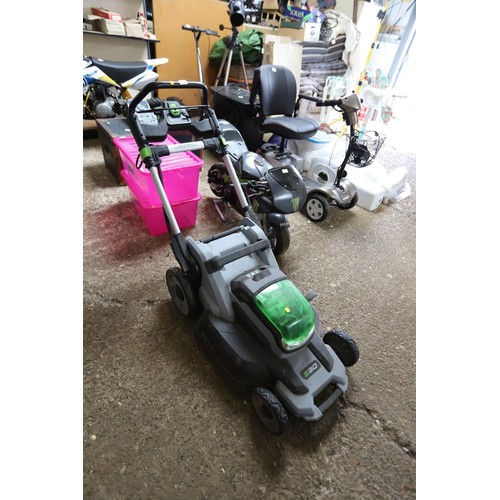 97 - Ego power mower LM2000E cordless with battery & charger - warranted until 12 noon Tuesday following ... 