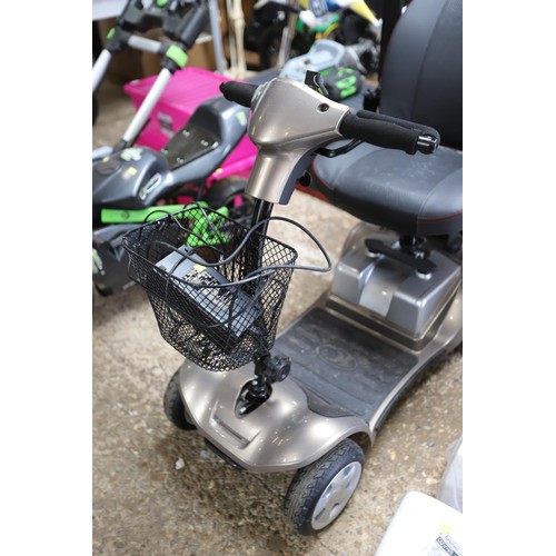 103 - Mobility scooter with battery, charger & key - warranted until 12 noon Tuesday following the above s... 