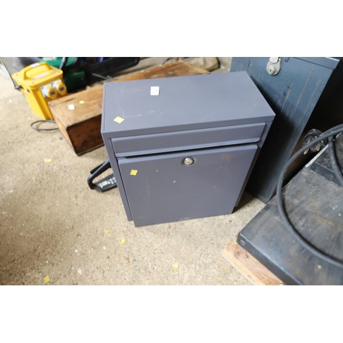 167 - Large metal storage box & metal post box