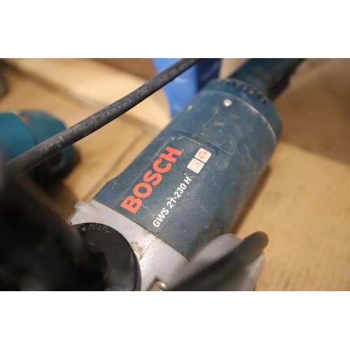 174 - Bosch GWS 21-230H, 9 inch angle grinder, 110v - warranted until 12 noon Tuesday following the above ... 