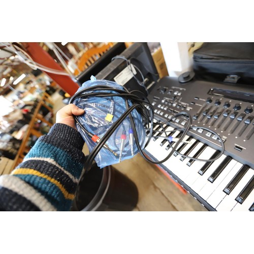 272 - Yamaha genos digital keyboard with cables - warranted until 12 noon Tuesday following the above sale