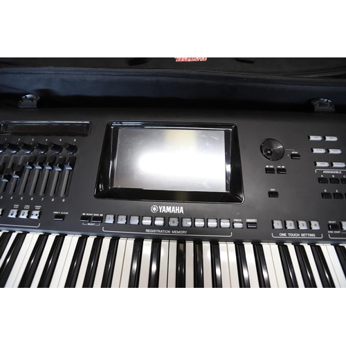 272 - Yamaha genos digital keyboard with cables - warranted until 12 noon Tuesday following the above sale