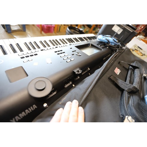 272 - Yamaha genos digital keyboard with cables - warranted until 12 noon Tuesday following the above sale