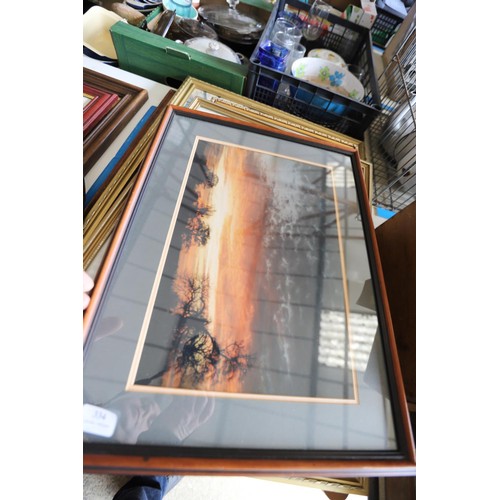 334 - Qty of various framed pictures/paintings