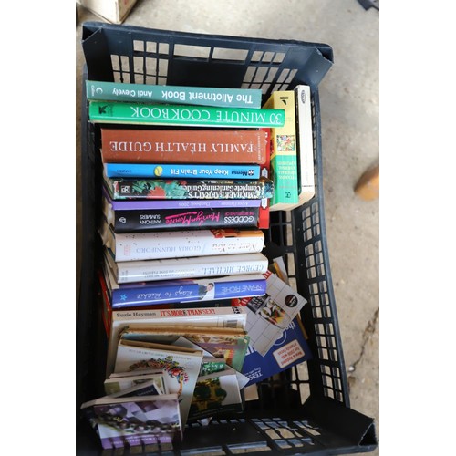 357 - 8 boxes of various hard & paperback books